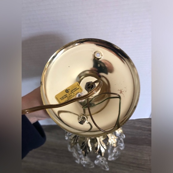 Vtg Mini Upside Down Layered Cake Crystal Chandelier - Picture 7 of 16